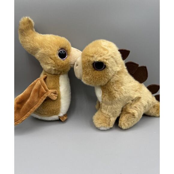 Adventure Planet Brown Dinosaur T-Rex & Pterodactyl Stuffed Animal Plush - Picture 1 of 7